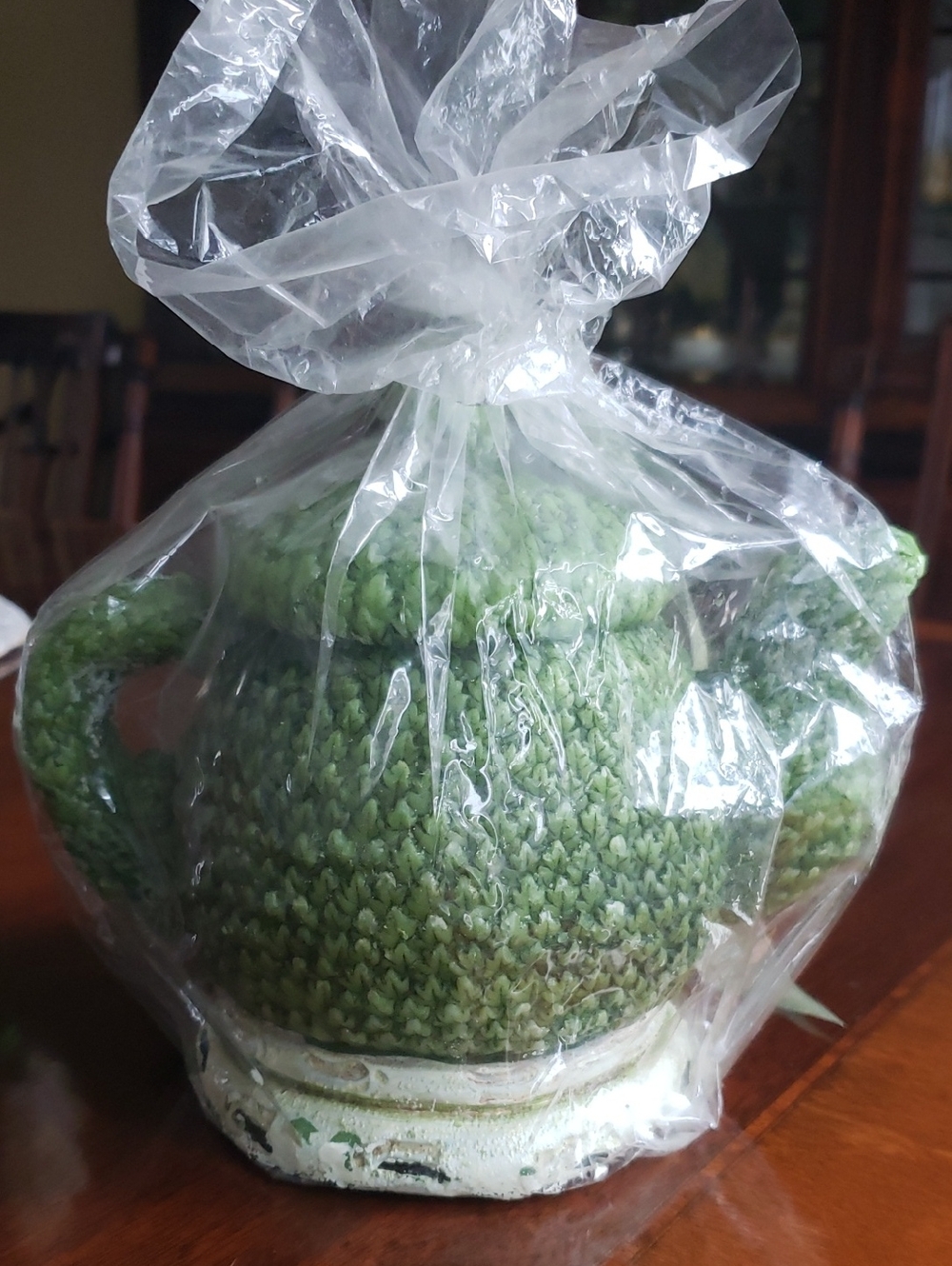 Handmade Green Knit Teapot Cozy